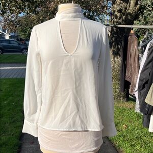 Elegant White Long Sleeve Blouse